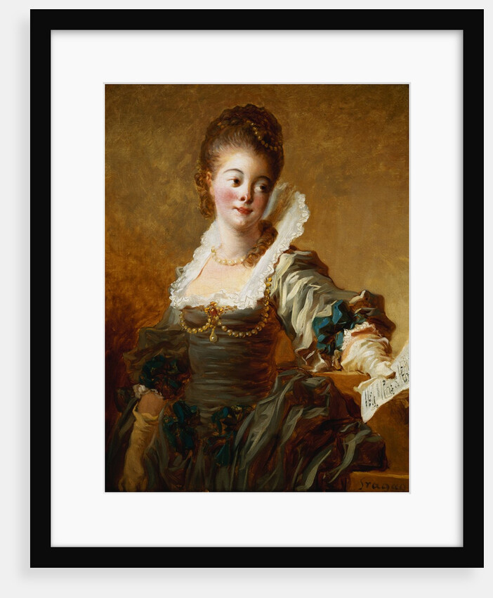 Woman with Sheet Music by Jean-Honore Fragonard