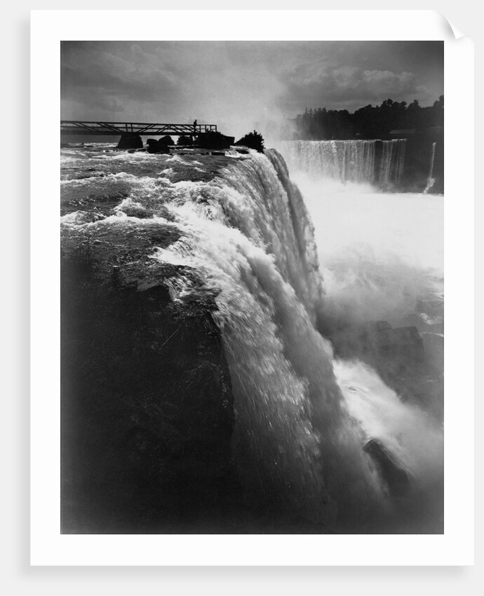 Man on Boardwalk at Horseshoe Falls by Anonymous