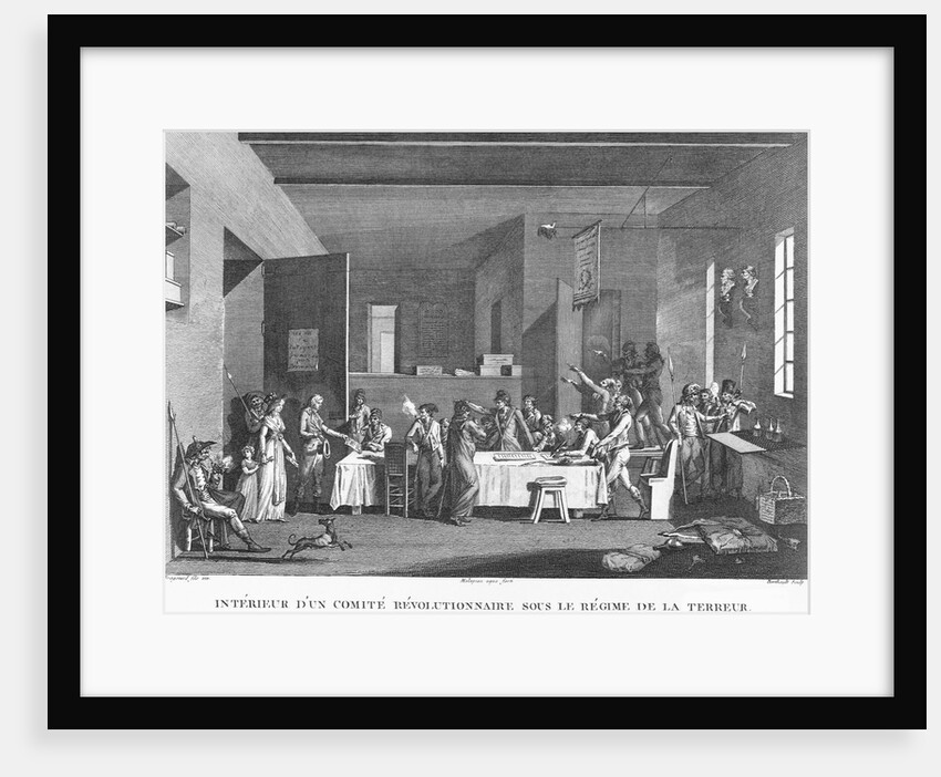 Interieur d'un comite revolutionnaire dous le regime de la terreur by Berthault