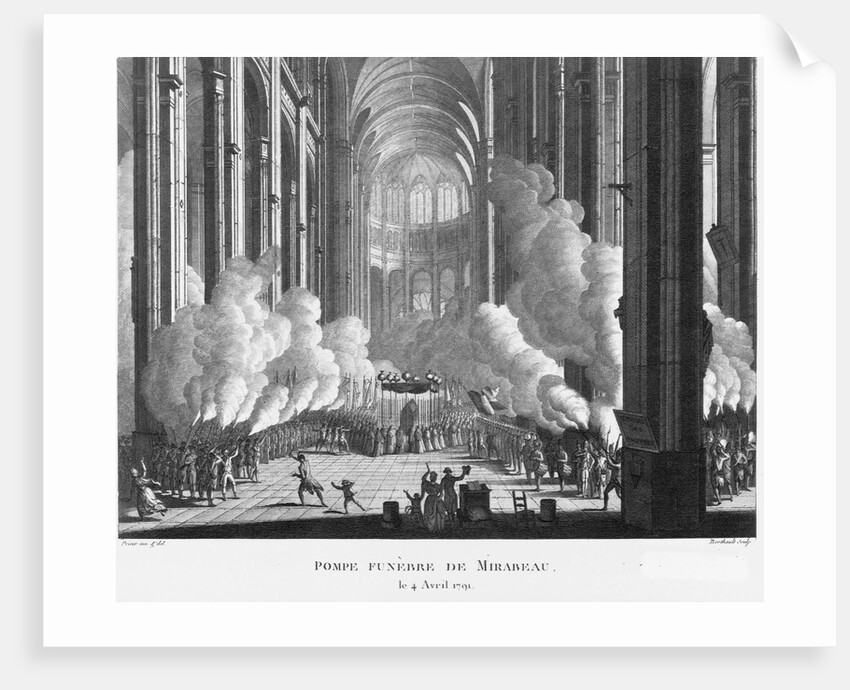 Pompe Funebre de Mirabeau by Berthault