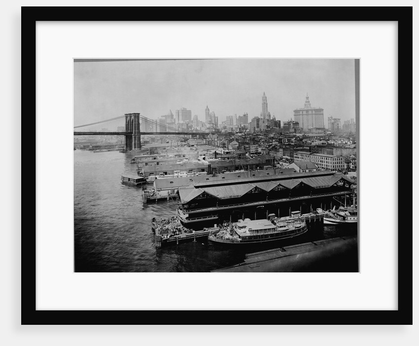 Piers by Brooklyn Bridge, New York by Anonymous