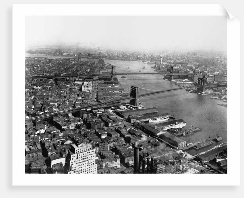 Bridges on the East River, New York by Anonymous