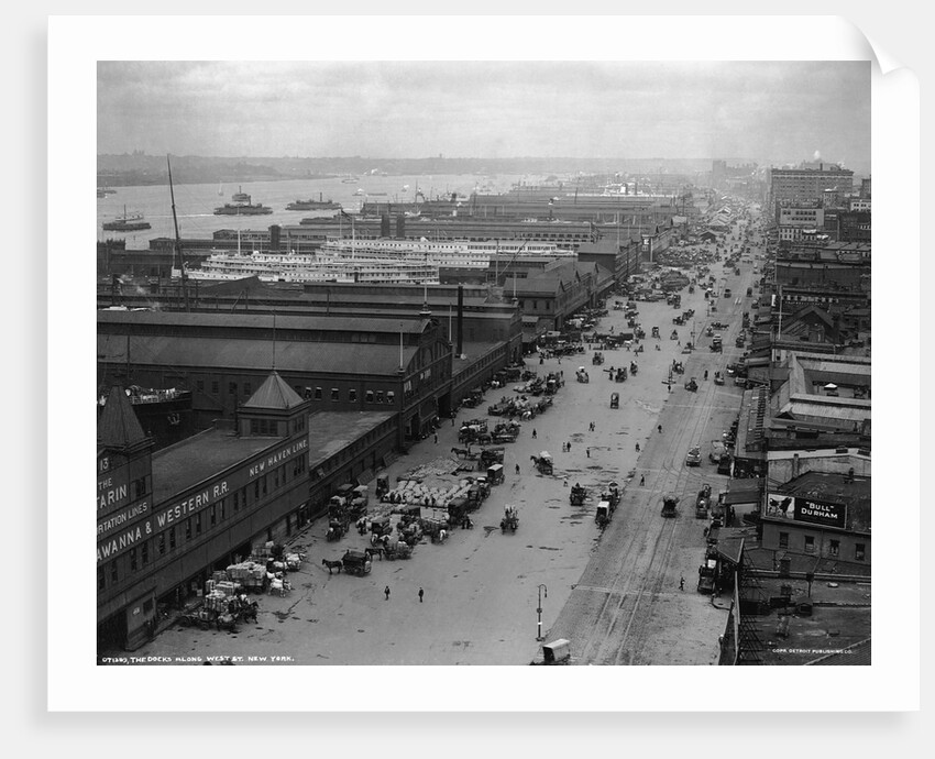 West Street With Piers and Warehouses, New York by Anonymous