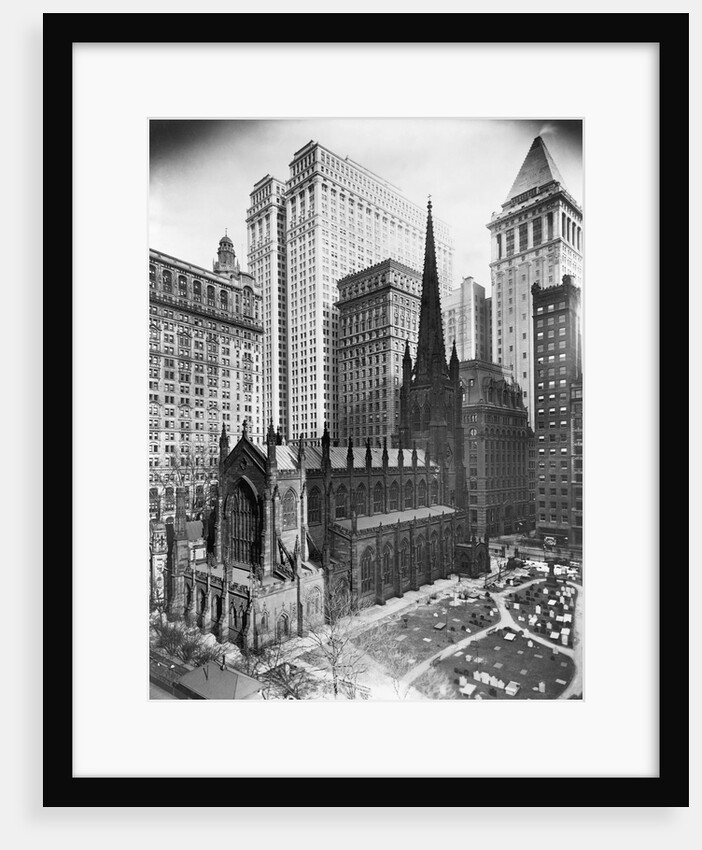 Trinity Church and Surrounding Skyscrapers, New York by Anonymous