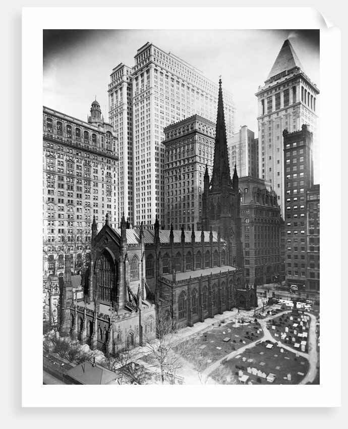 Trinity Church and Surrounding Skyscrapers, New York by Anonymous