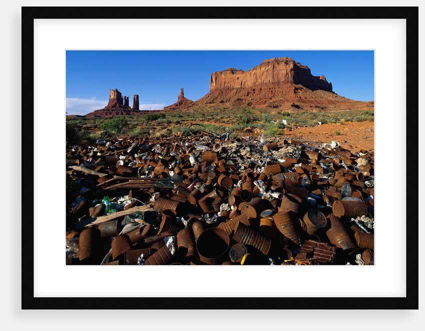 Trash Dump and Sandstone Buttes by Anonymous