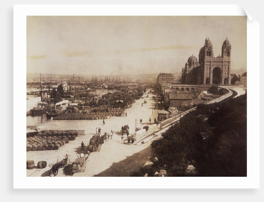 Port of Marseilles and Cathedral by Anonymous