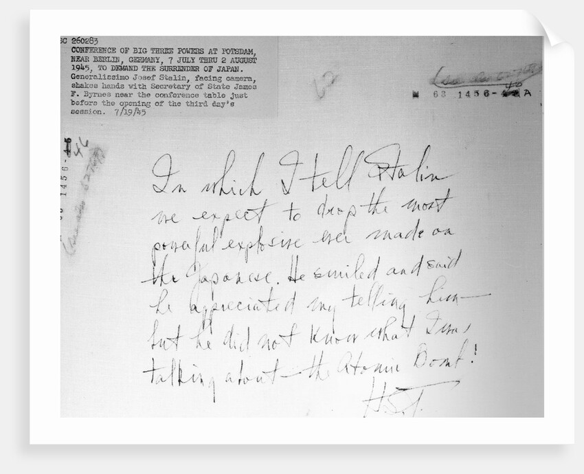 Memo from Harry Truman by Anonymous