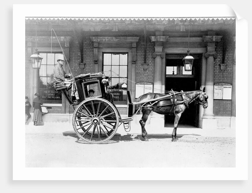 Horse-drawn Cab in London by Anonymous