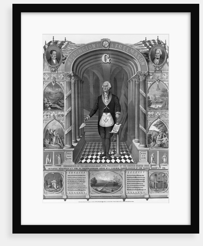 Washington as a Freemason by Strobridge & Co.