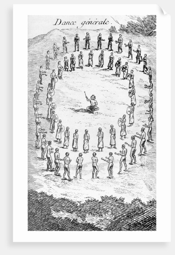 Native Americans of Louisiana Performing a Ceremonial Dance by Anonymous