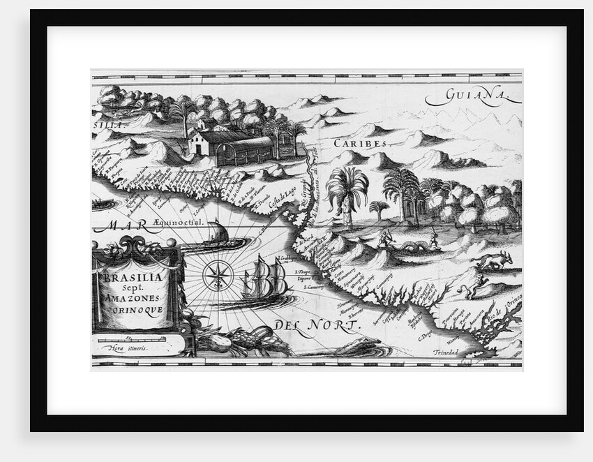 Old Map of the Northern Coast of South America by Anonymous