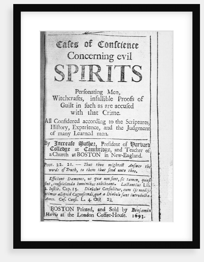 Title Page of Increase Mather Book by Anonymous
