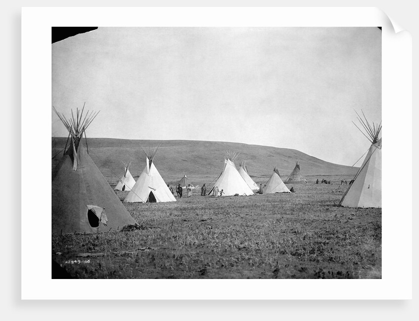 Atsina Camp Scene by Edward S. Curtis