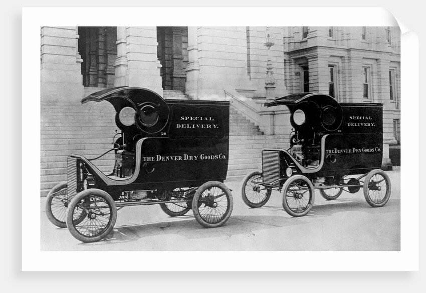 White Steam Trucks by Anonymous