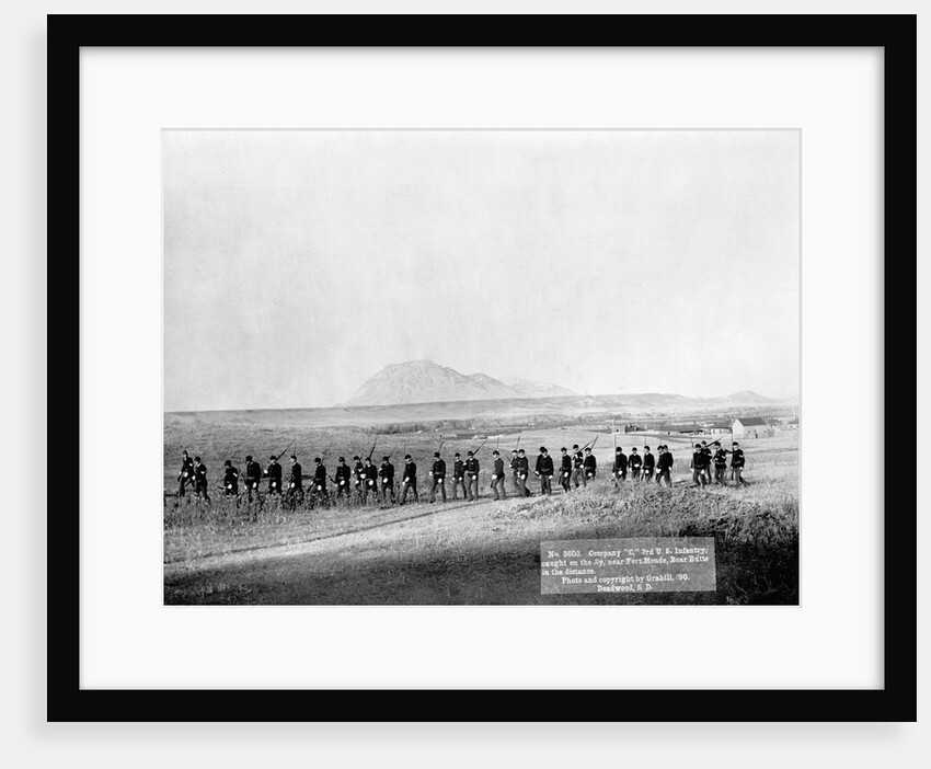 U.S. Infantry Marching near Fort Meade by Anonymous