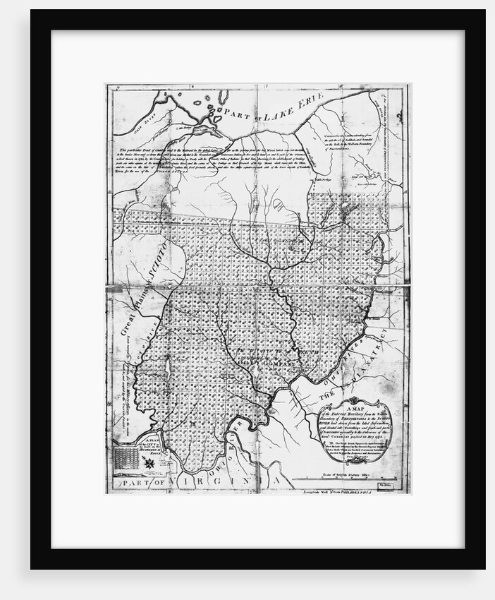 American Engraving Map of the Federal Territory From the Western Boundary of Pennsylvania to the Scioto River by Anonymous
