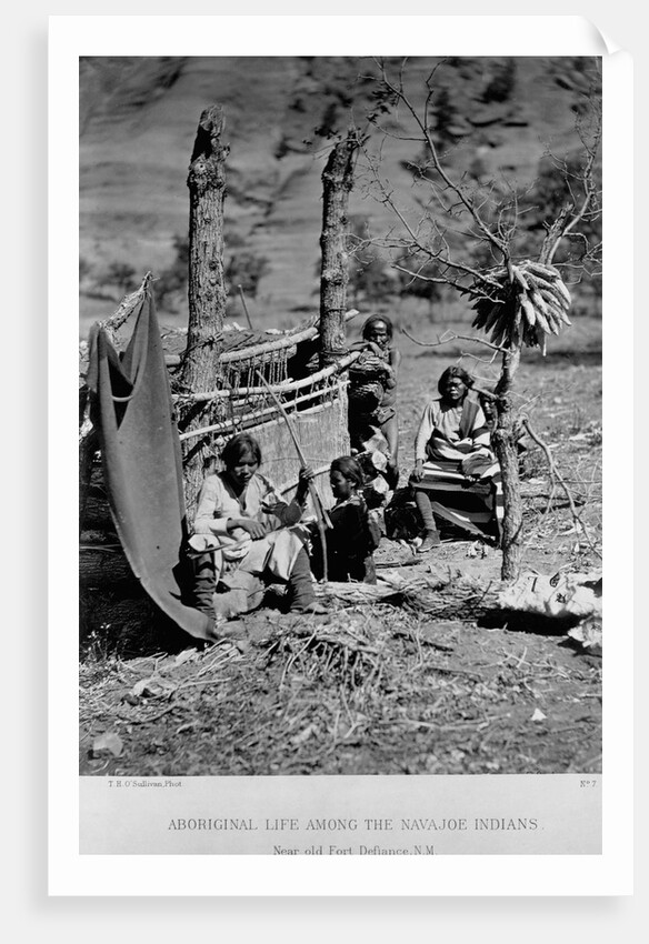 A Navajo Family Outside Their Home by Anonymous