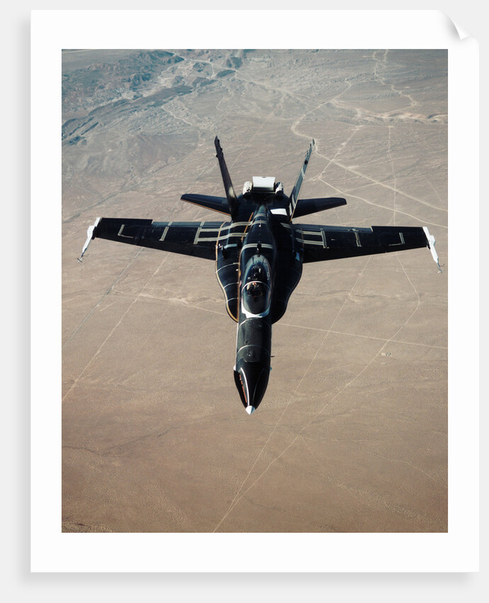 Modified NASA F-18 in Flight by Anonymous