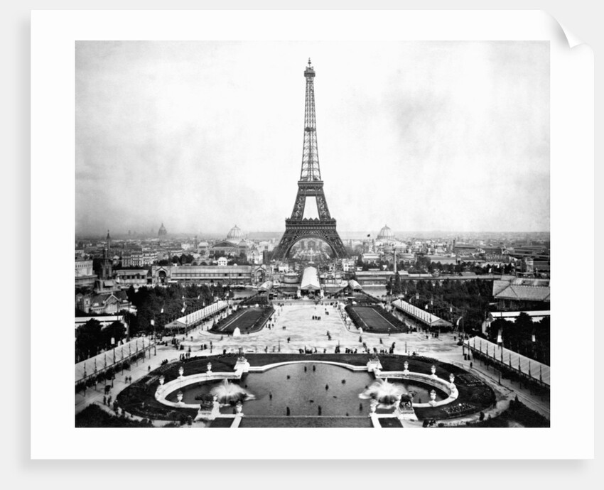 Eiffel Tower Over Exposition 1889 by Anonymous