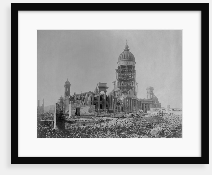 Ruins of San Francisco City Hall by Anonymous