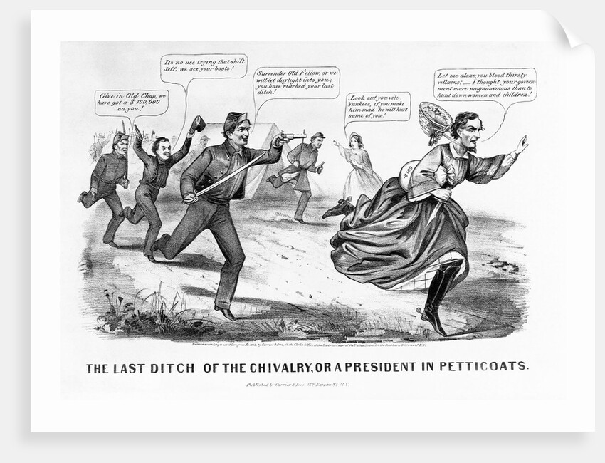 The Last Ditch of the Chivalry, or a President in Petticoats by Currier & Ives