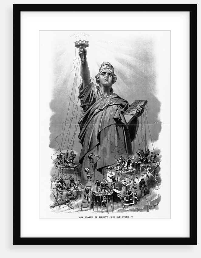 Anarchism, Socialism and Others try to Bring Down the Statue of Liberty by Anonymous
