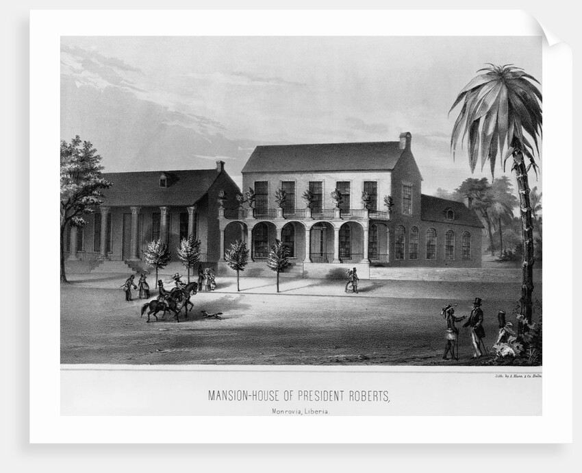 Mansion of President Robberts, Monrovia, Libera, 1847 by Anonymous