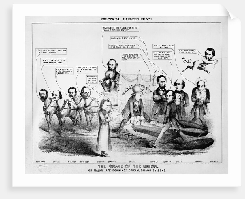 Political Cartoon; Burying the Constitution by Anonymous