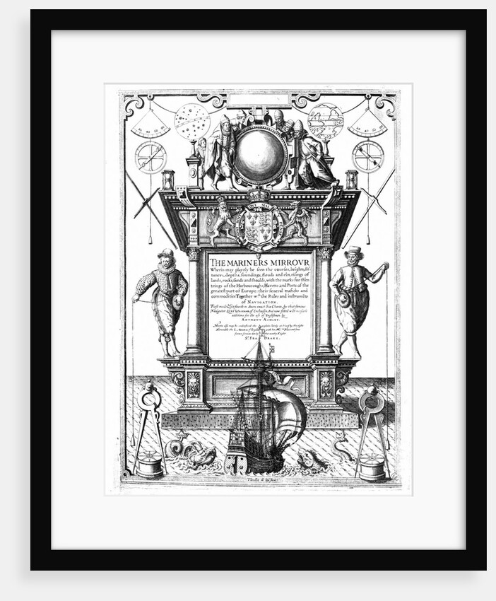 Title Page Engraved by Theodor de Bry From The Mariners Mirrour by Anonymous