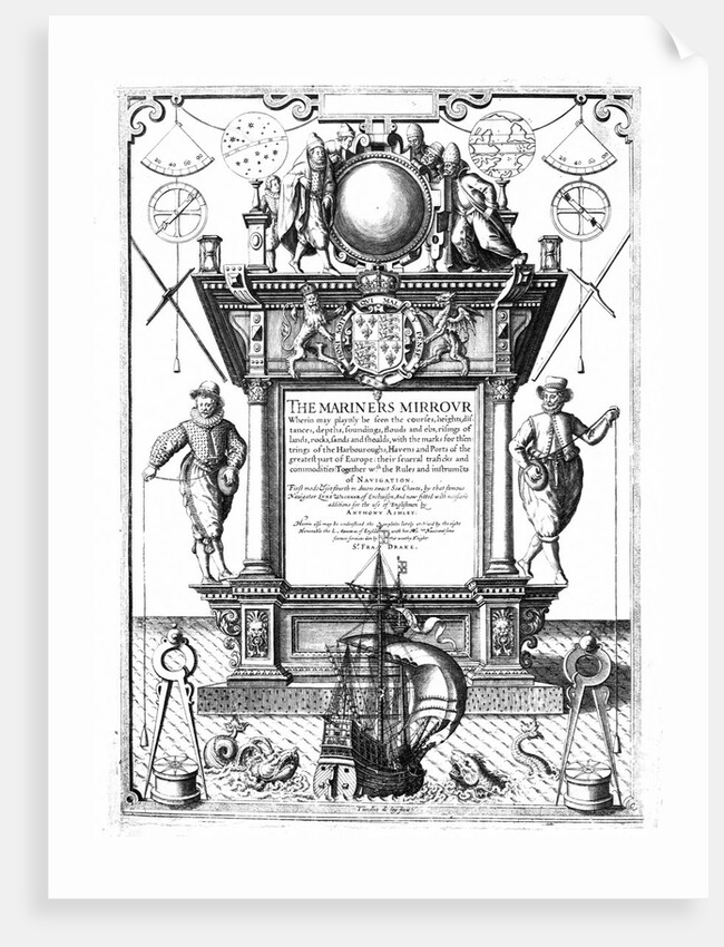 Title Page Engraved by Theodor de Bry From The Mariners Mirrour by Anonymous