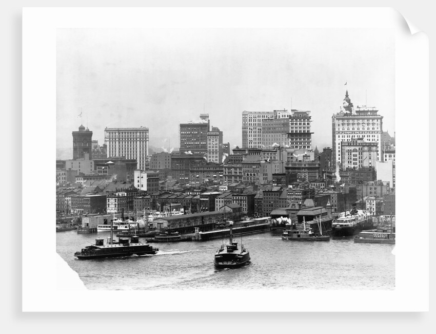 Lower Manhattan from the East River, 1902 by Anonymous