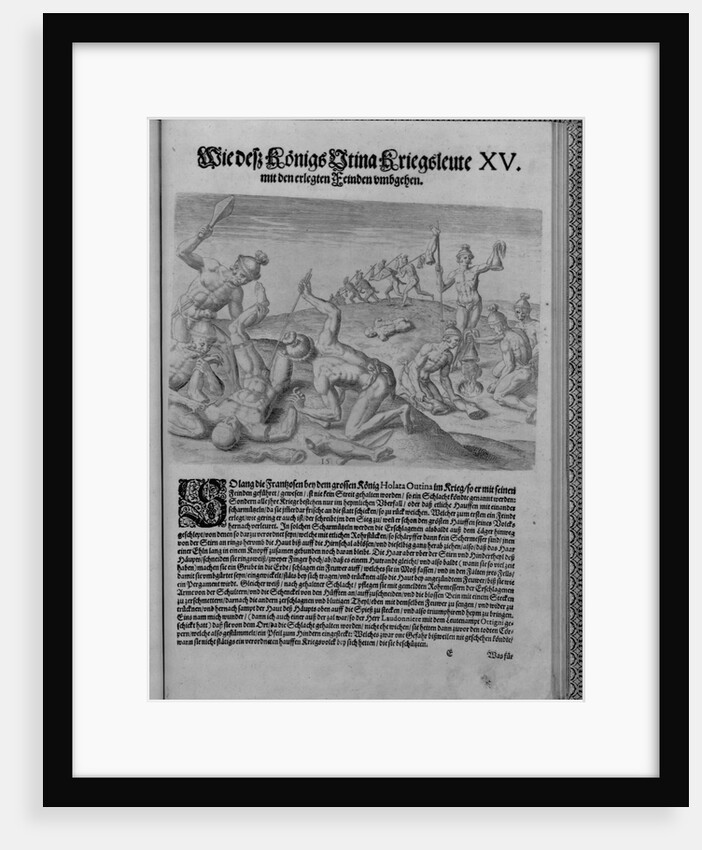 Group of Cannibal Indians Dismembering and Cooking Captives by Theodor de Bry From America by Anonymous
