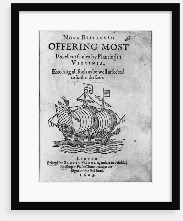 Advertisement Seeking Colonists for Virginia by Anonymous