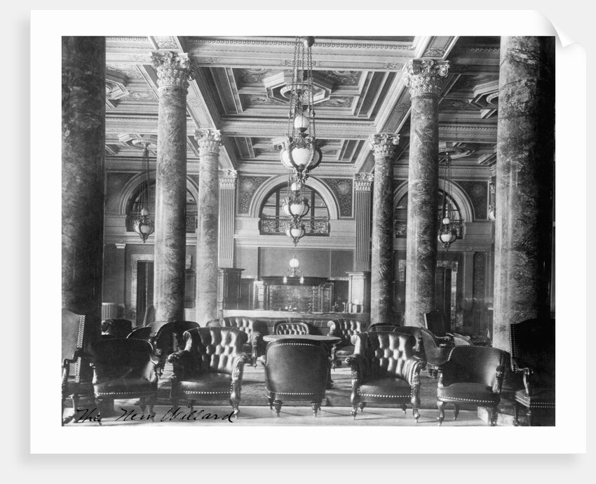 Lobby of New Willard Hotel in Washington, DC by Anonymous