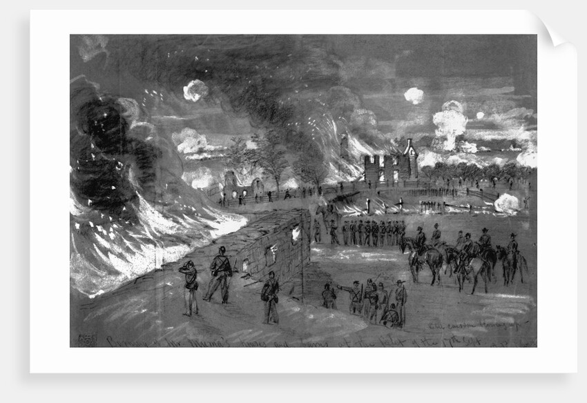 note LC-USZC4-3132 Burning of Mr. Muma's houses and barns during the battle of Antietam, Sept. 17, 1862 by Anonymous