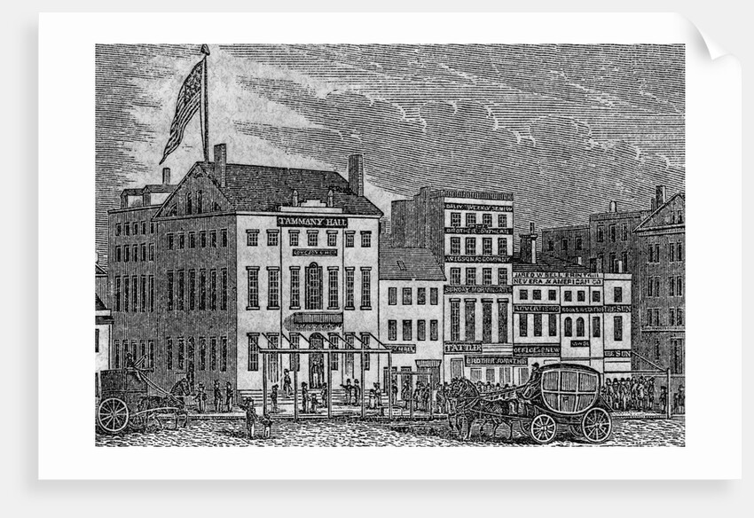 Nineteenth-Century Print of Tammany Hall by Anonymous