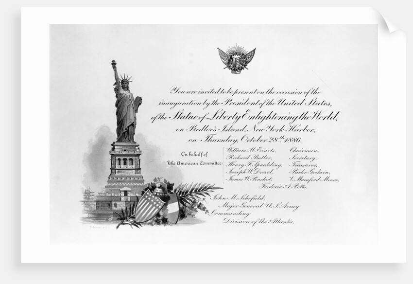 Invitation to the Inauguration of the Statue of Liberty by Anonymous