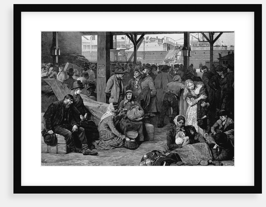 Emigrants at Wharf Waiting to Depart by Anonymous