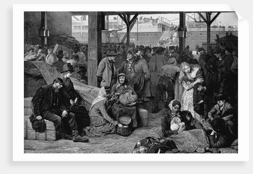 Emigrants at Wharf Waiting to Depart by Anonymous