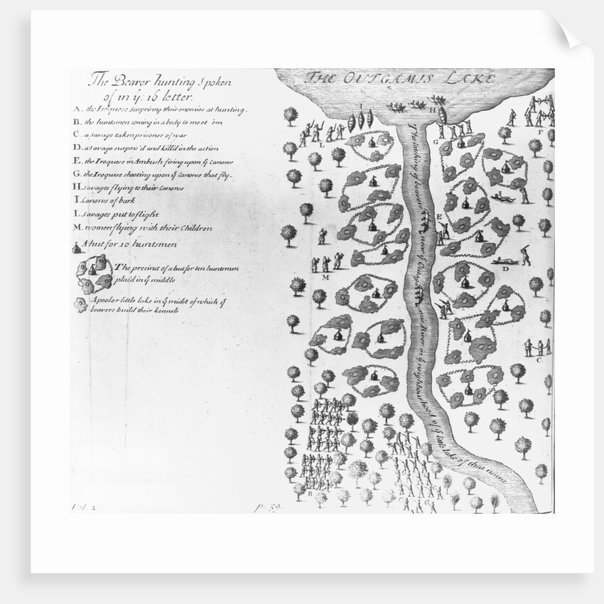 Map of Outagamis Lake and River by Anonymous