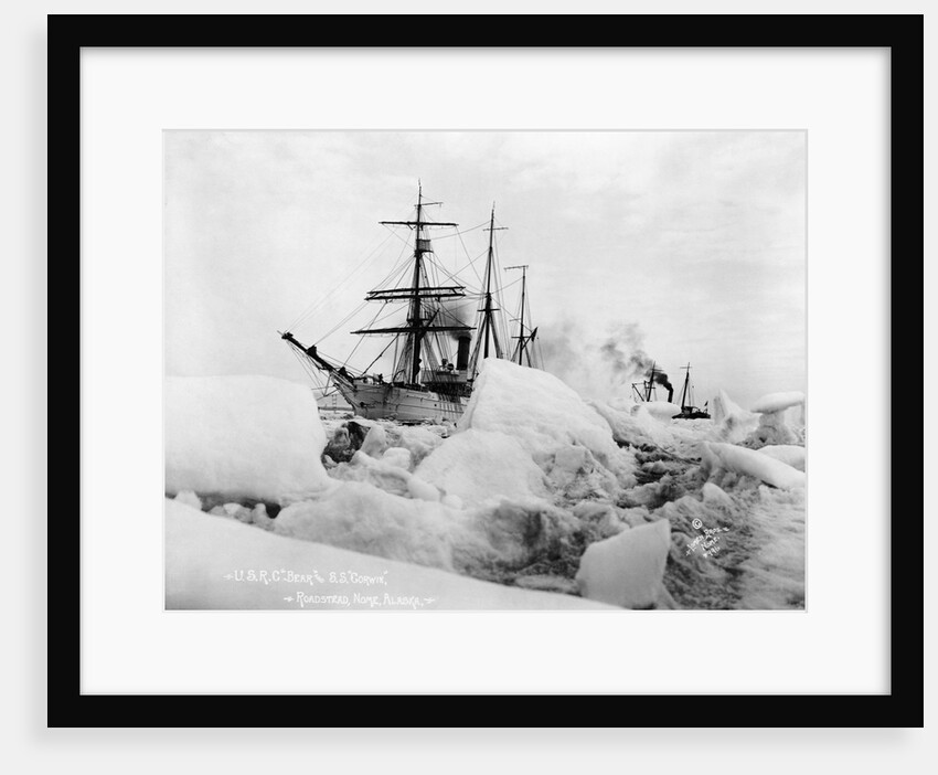 Sailing Ships in Alaskan Ice by Anonymous