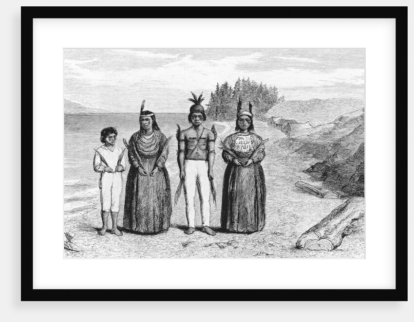 Engraving of Yaqui Indians by Anonymous