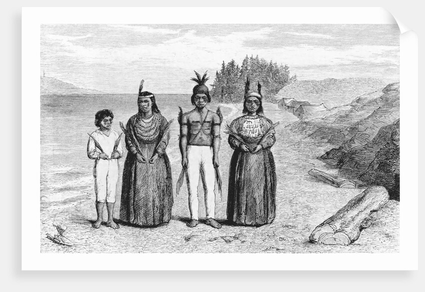 Engraving of Yaqui Indians by Anonymous