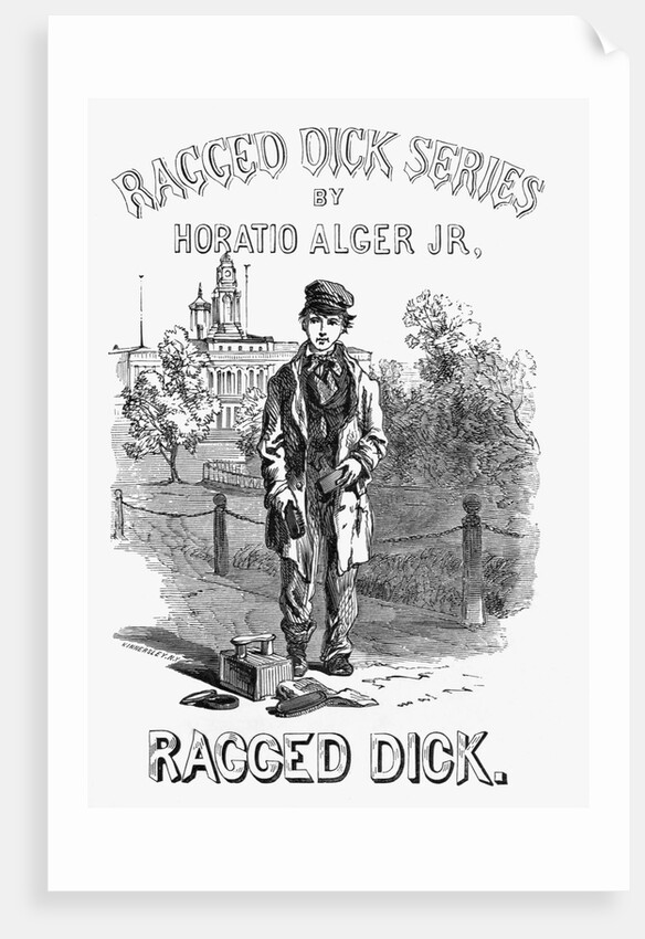 Title Page Book Illustration for Ragged Dick Written by Horatio Alger Jr