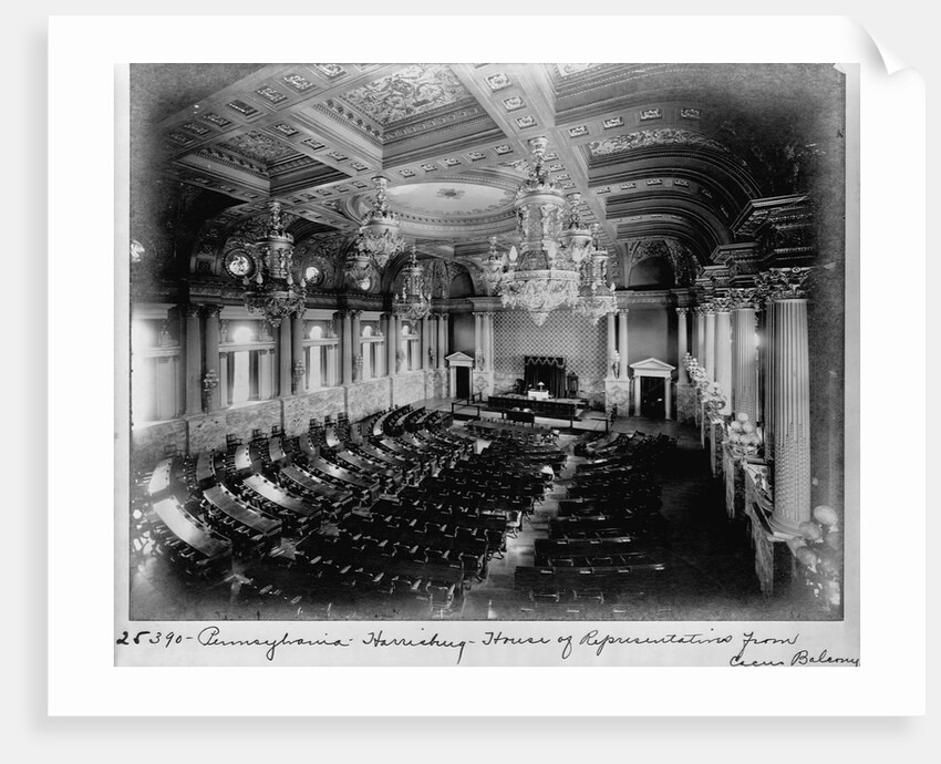 Pennsylvania, Harrisburg; view of House of Representatives from rear balcony, 1906 by Anonymous
