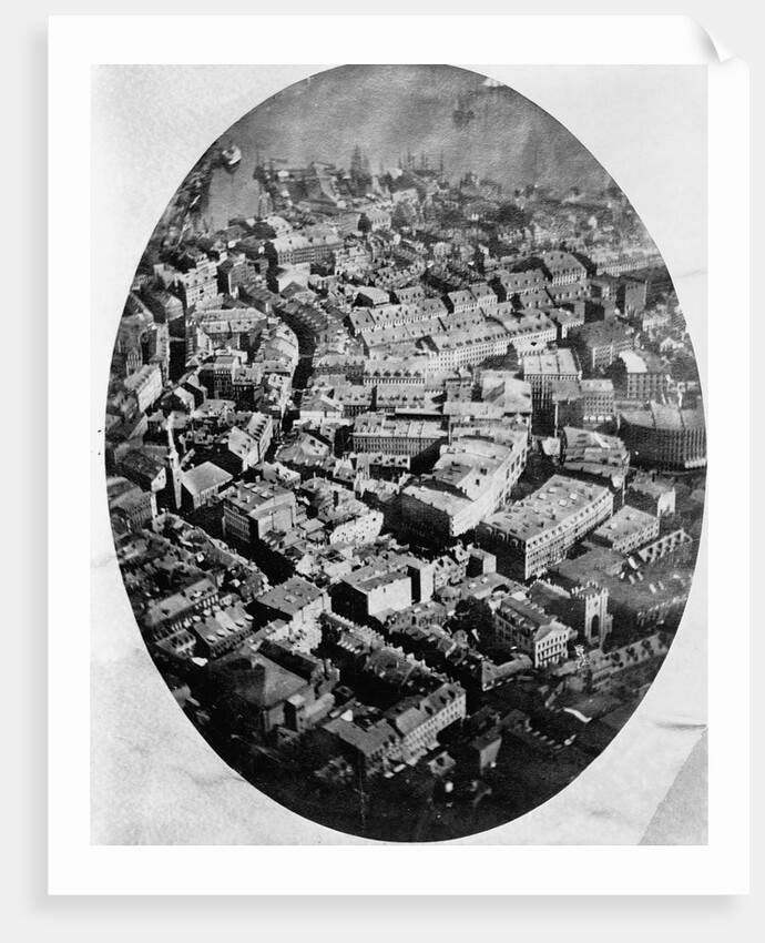 Aerial View of 1860s Boston by Anonymous