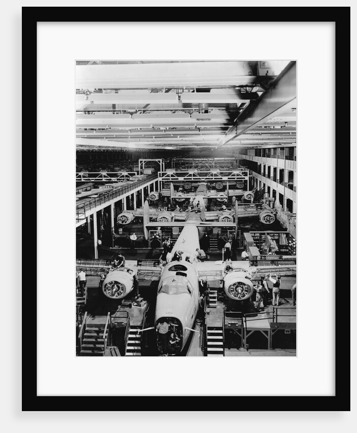 Assembly of B-24 Bombers at Willow Run Plant by Anonymous