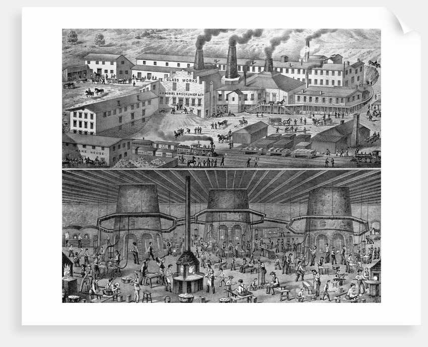The Glassworks of J. H. Hobbs, Brockunier, & Co., Wheeling, West Virginia Published by Titus