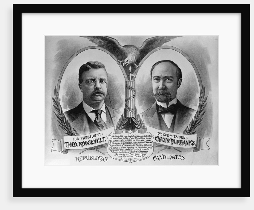 Roosevelt Campaign Poster for 1904 Presidential Election by Anonymous